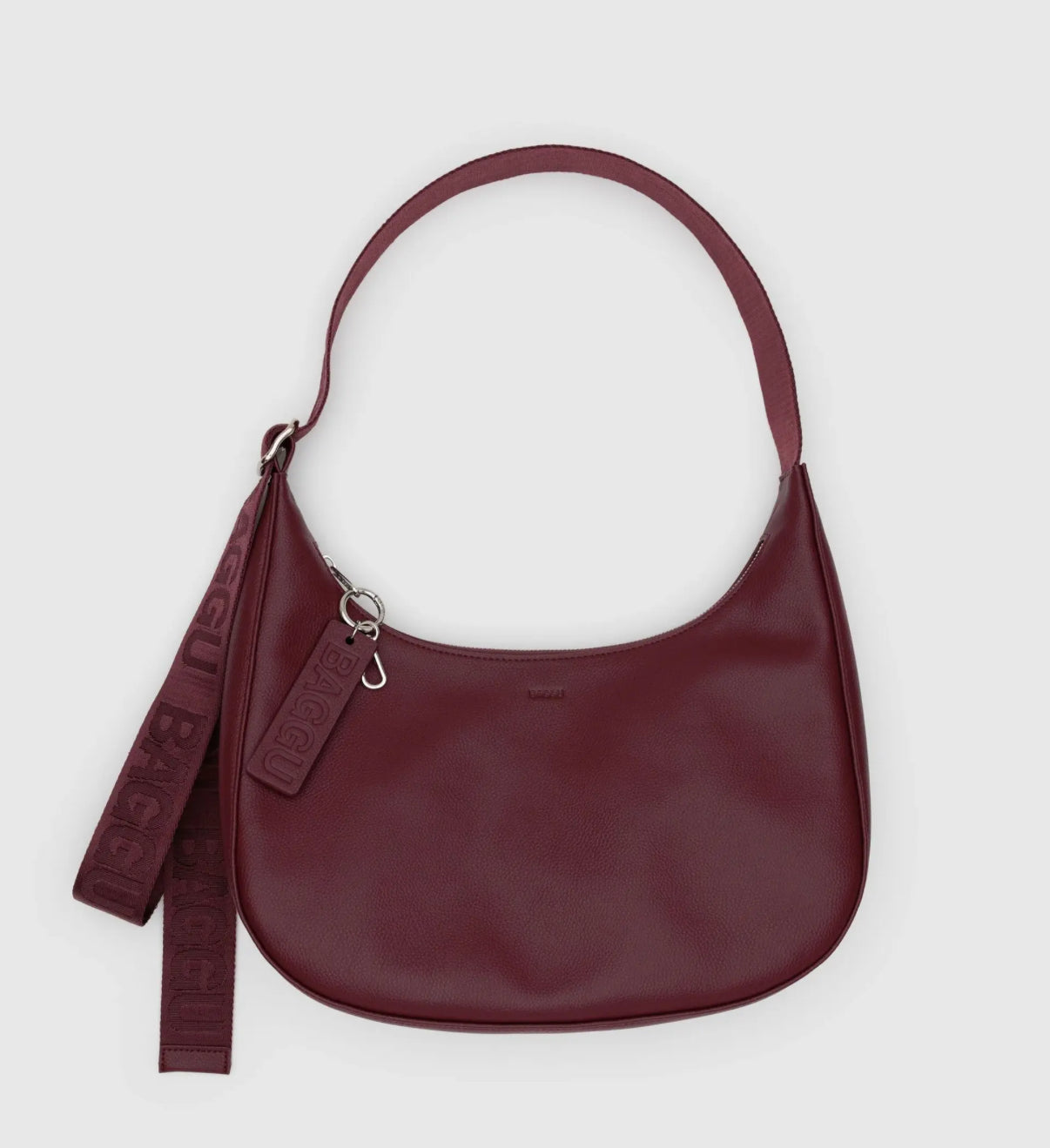 Medium Recycled Leather Crescent Bag